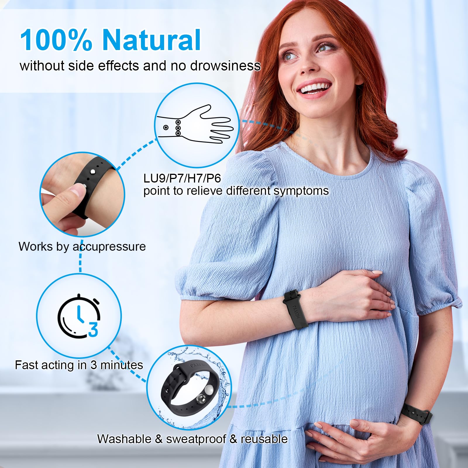 MEIYYJ adjustable wristbands demonstrate flexible fit for adults and kids.