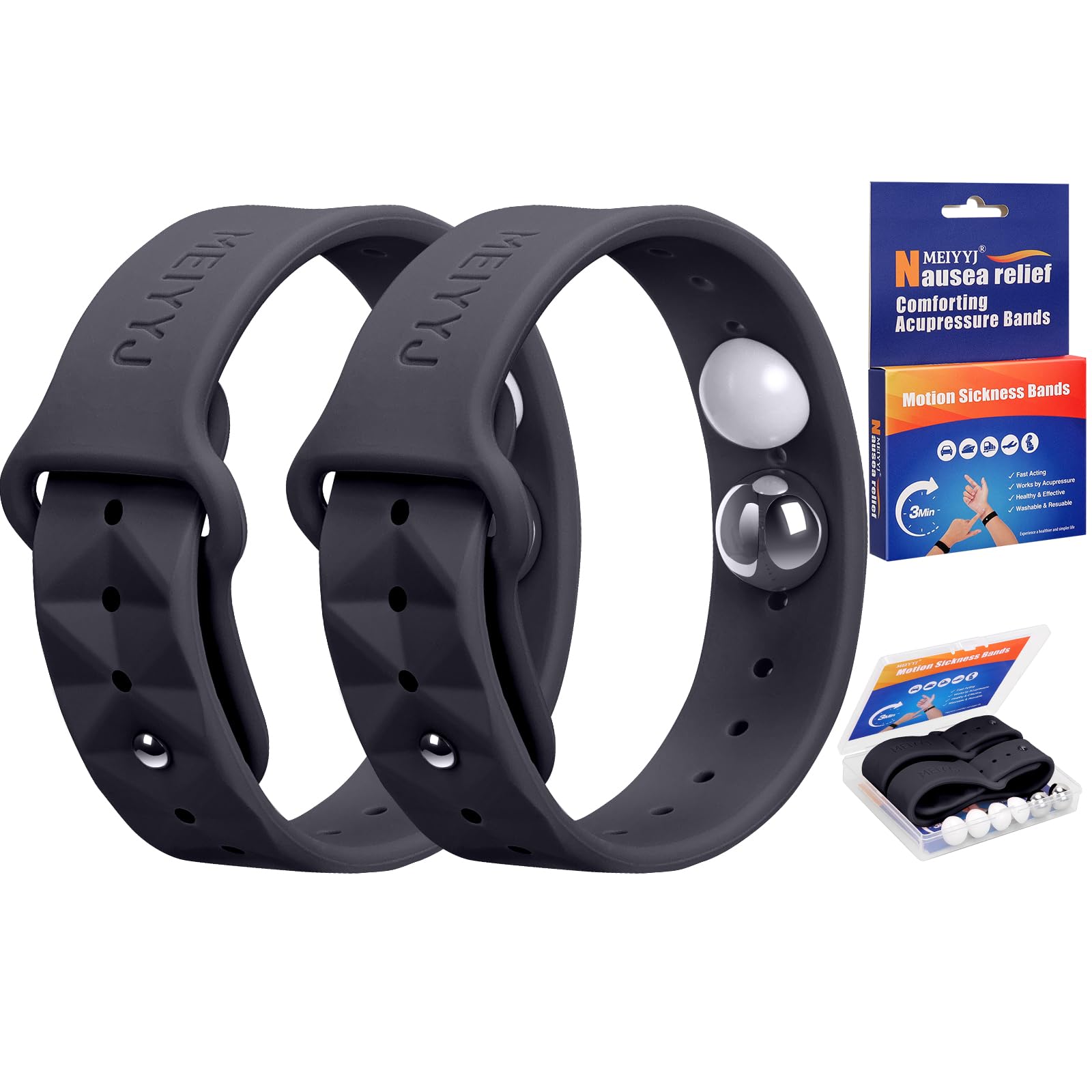 MEIYYJ morning sickness bands worn on wrist for portable nausea relief