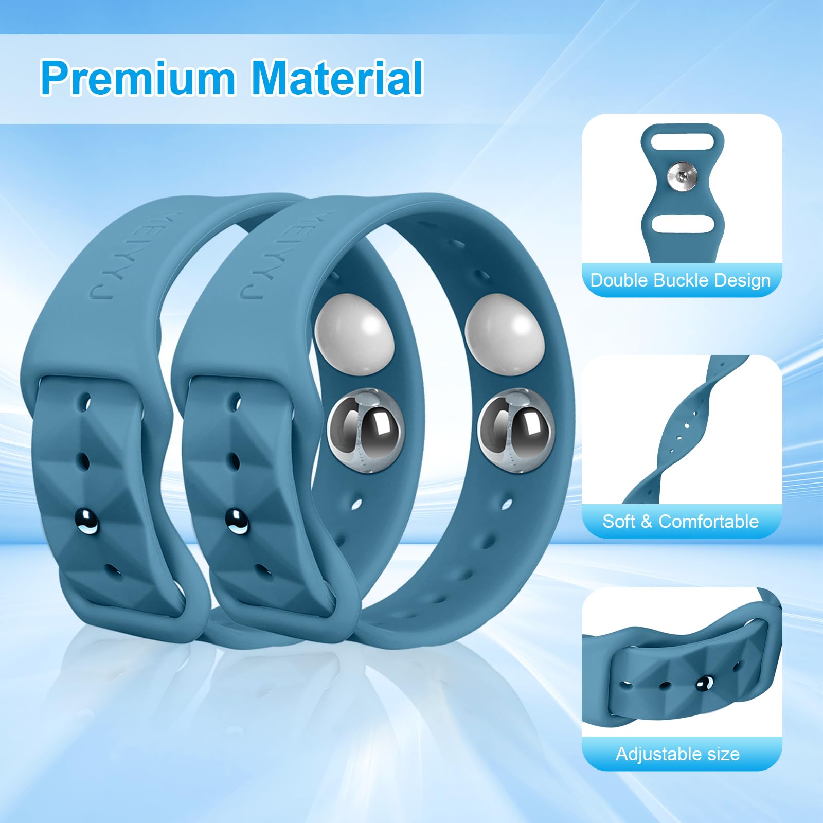 MEIYYJ motion sickness bands beads detail with white and stainless steel