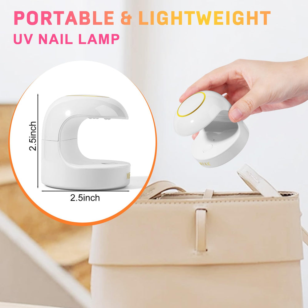 Travel-ready MEKK Mini UV Light with a compact case for on-the-go art.