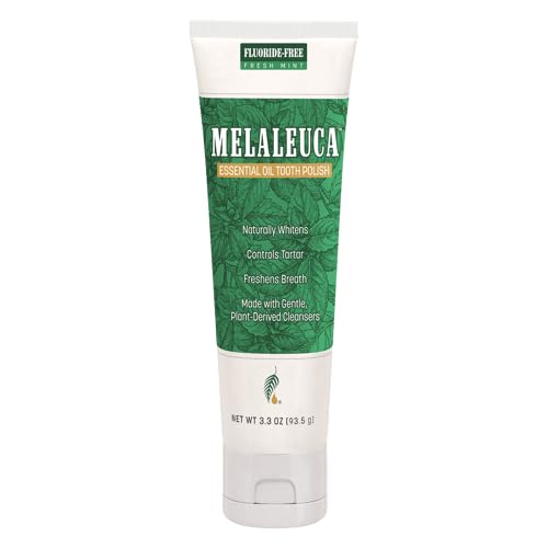 Packaging and branding of Melaleuca Tooth Polish Fresh Mint