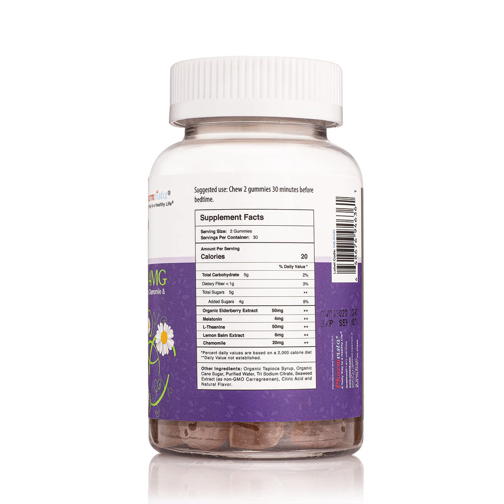 Product shot of Melat-8 gummies on white background