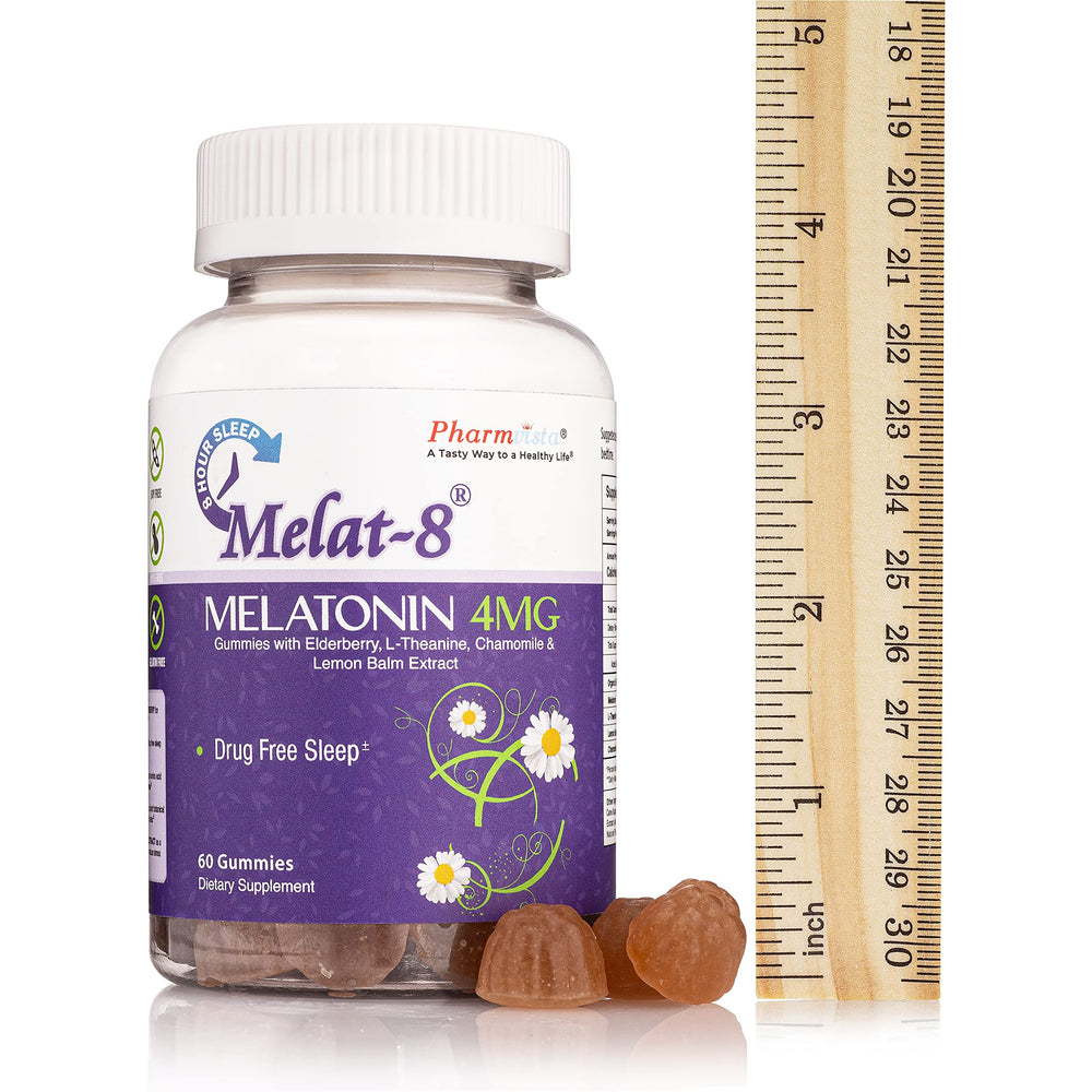 Front packaging of Melat-8 gummies