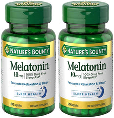 Natures Bounty Melatonin 10 mg – 2 bottles (60 count) sleep support