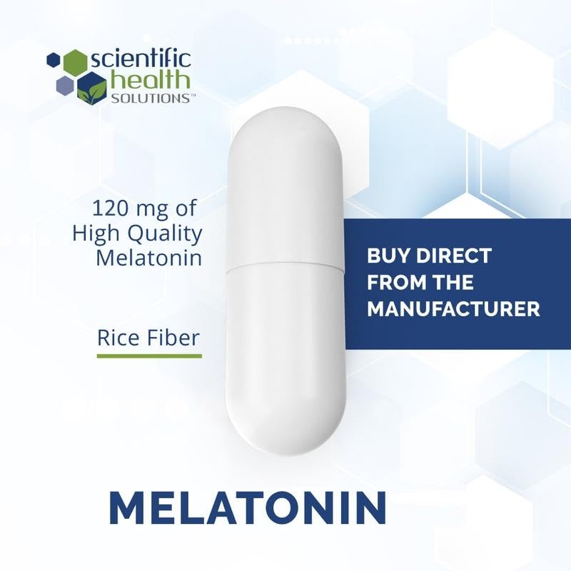 Made in USA label on 120mg melatonin 6-pack bottles