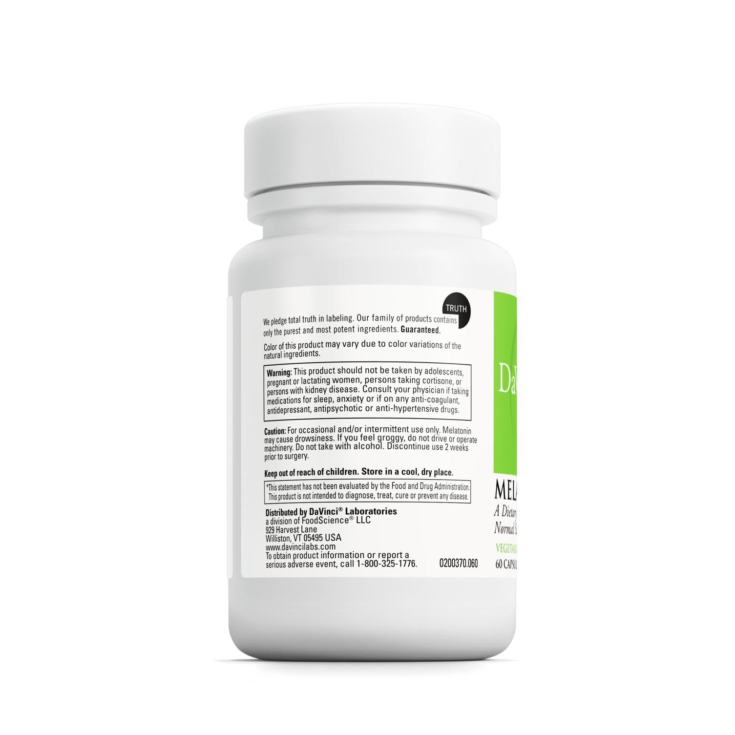Detailed view of Melatonin-3 capsule interior and coating