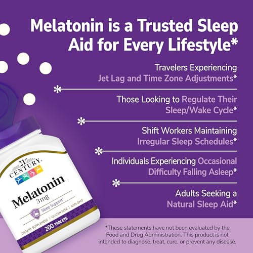 Close-up of melatonin 3 mg tablet