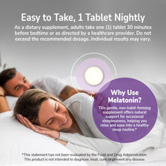 Ingredients list on melatonin bottle