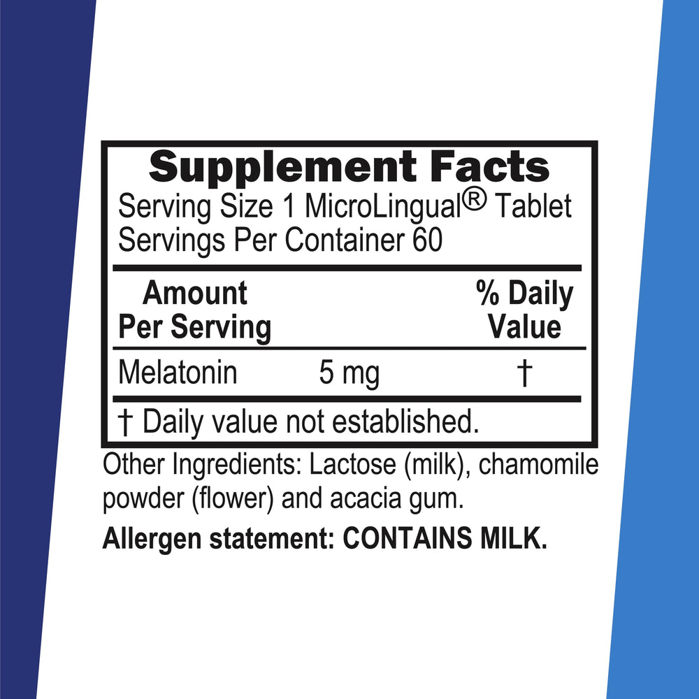 Fast-dissolving MicroLingual melatonin tablet illustration