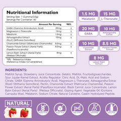 Close-up of strawberry-flavored gummy