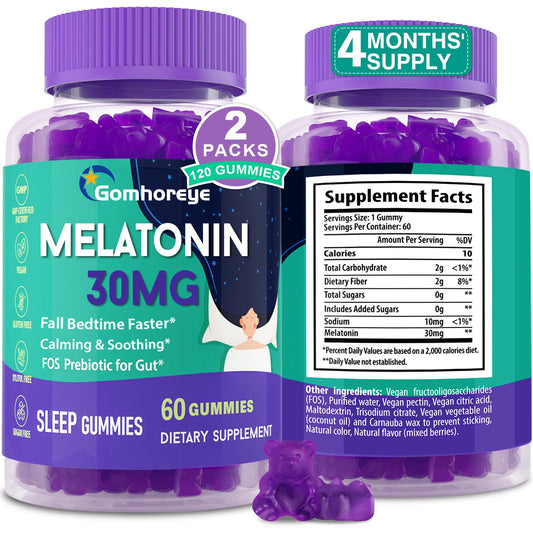 Melatonin Gummies 30mg bottle for adults