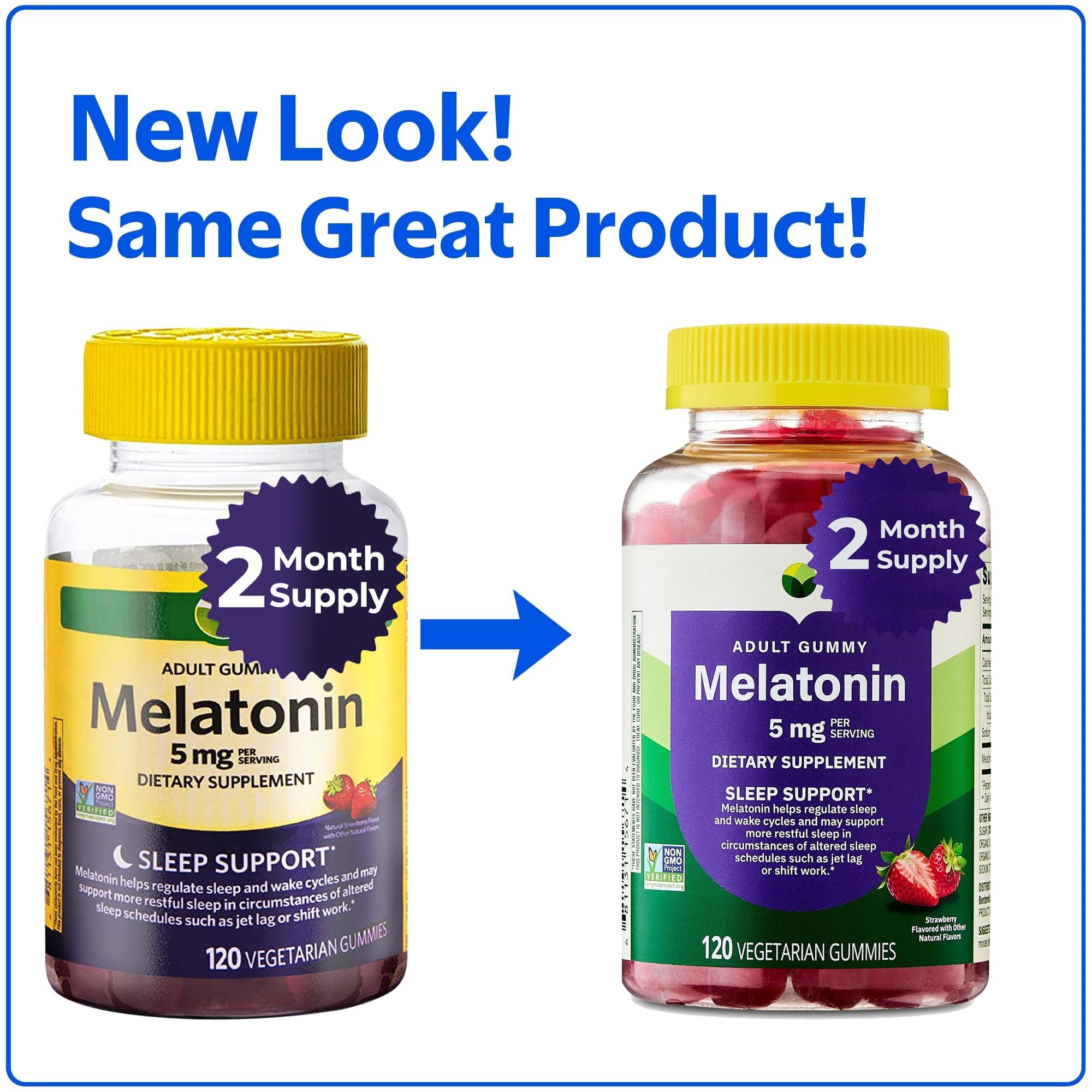 Bottle shows 60-day supply with 120 gummies