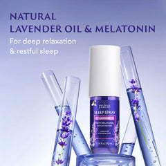 Close-up of Lavender Sleep Spray with Melatonin ingredients
