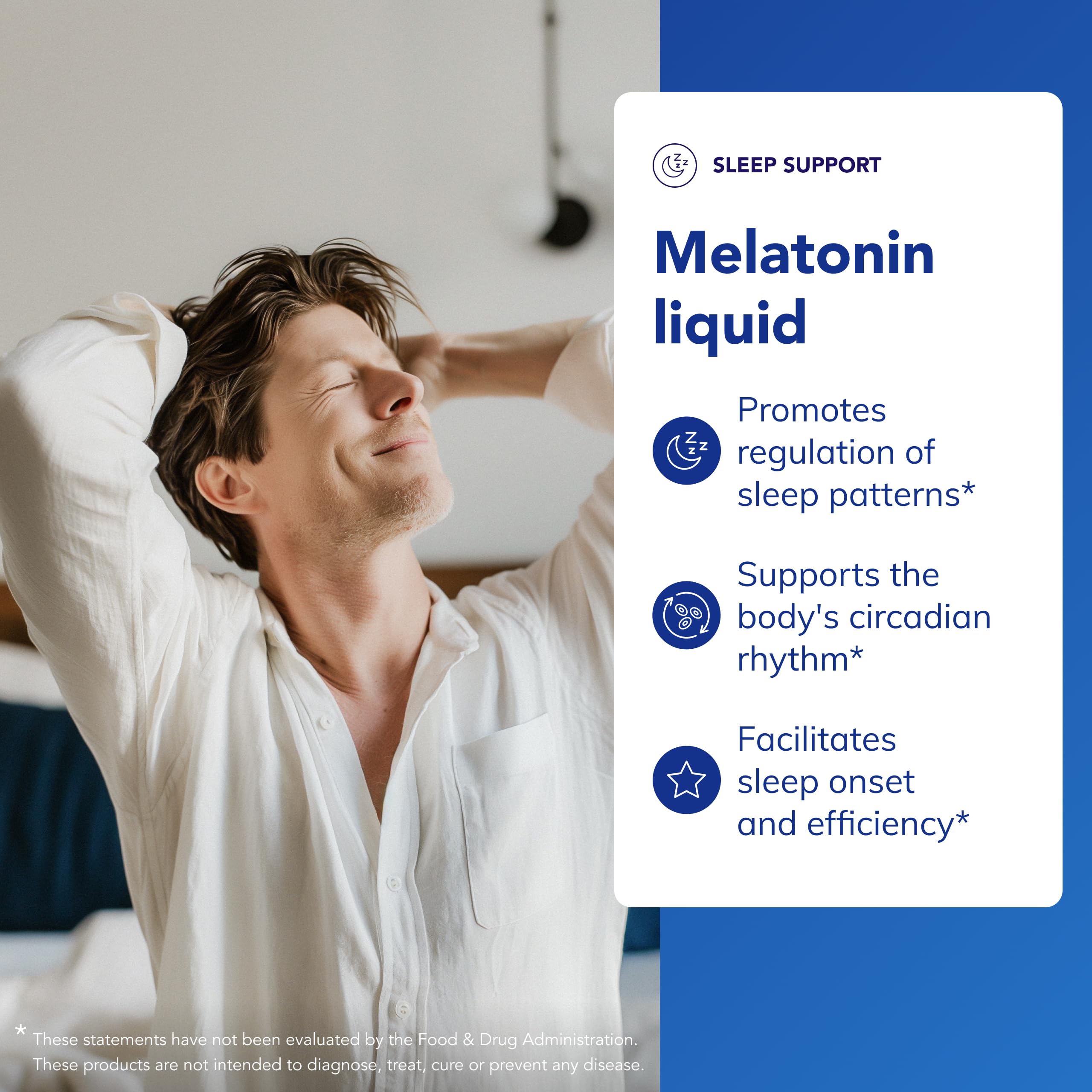 Droplet being dispensed from the melatonin liquid bottle