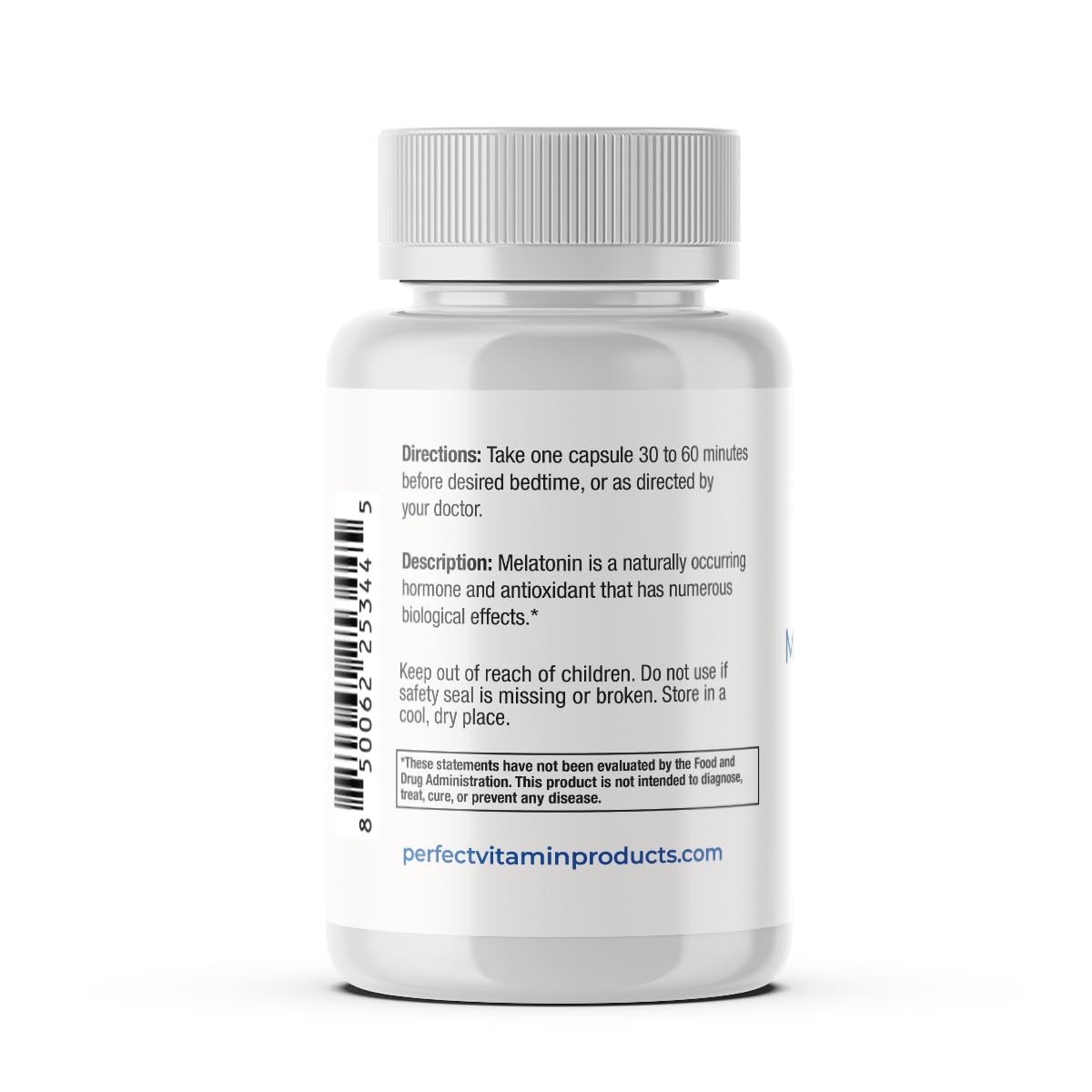 Vegan, gluten-free melatonin capsules for sleep support