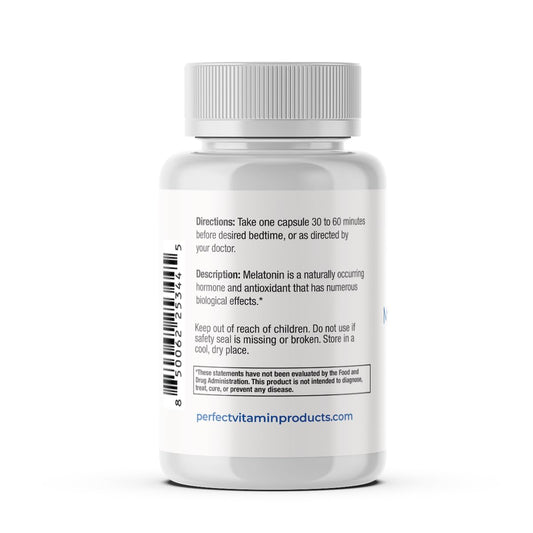 Vegan, gluten-free melatonin capsules for sleep support
