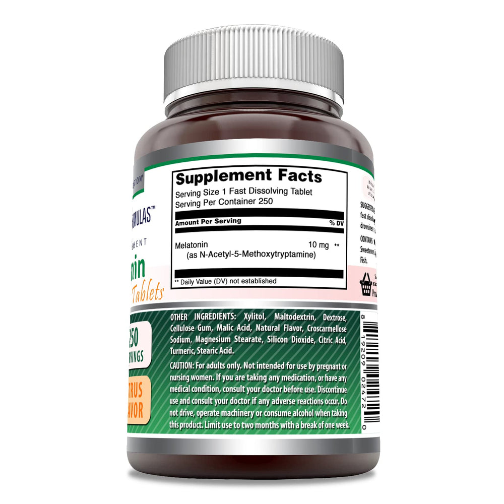 Non-GMO and Gluten Free label with Made in USA claim for Melatonin