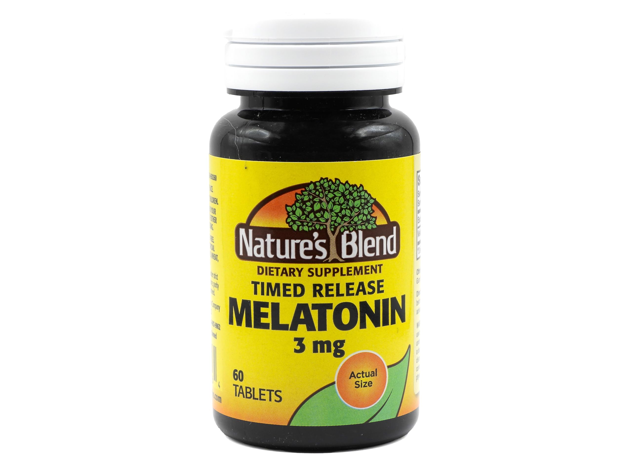 Melatonin Timed Release 3 mg 60 Tabs bottle label