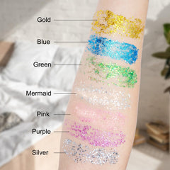 Melemando body glitter stick silver mermaid sheen adds reflective highlights
