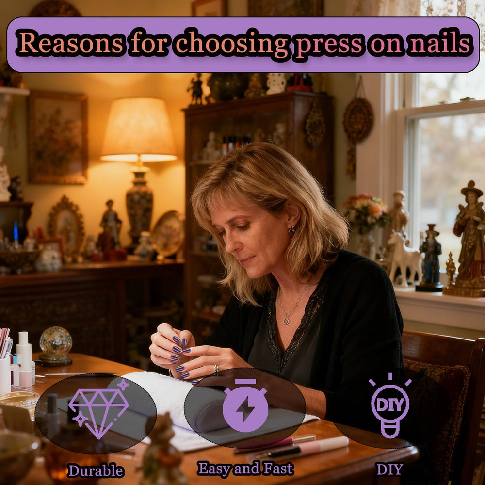 Melines jelly adhesive back nail press for gentle, secure adhesion.