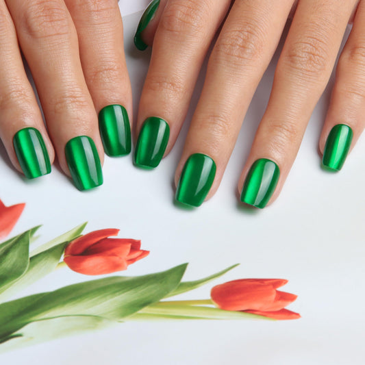 Melines press-on nails with jelly adhesive tabs for easy DIY application