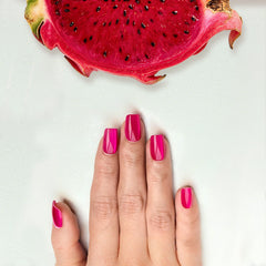 Melines press-on nails with jelly adhesive tabs for quick, salon-like results at home.