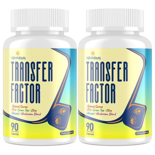 Meliorantheris Transfer Factor 1800mg bottle on a white background