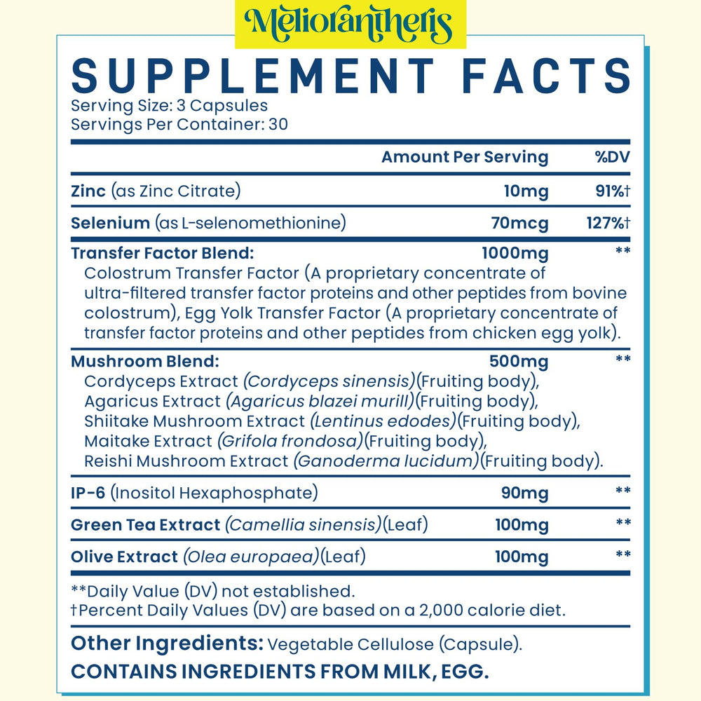 Illustration of colostrum, egg yolk extract and transfer factor concepts