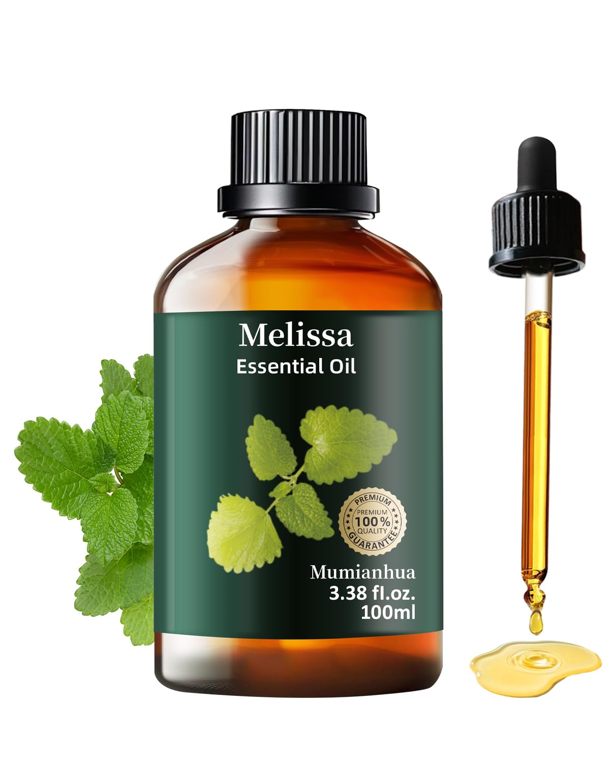 Melissa essential oil bottle 3.38 fl oz