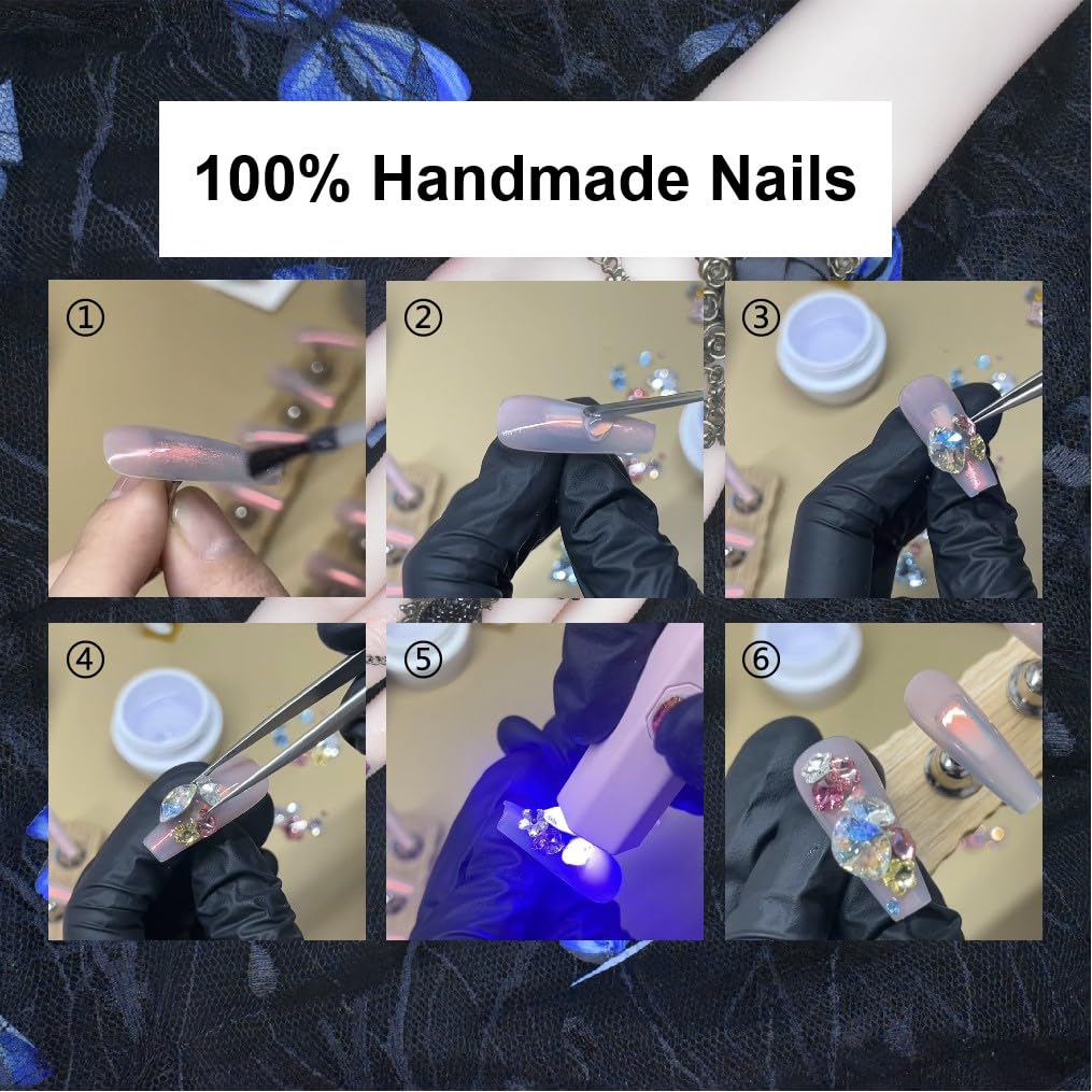 MellowBells press-on nails for 1-minute art, quick salon-like finish.