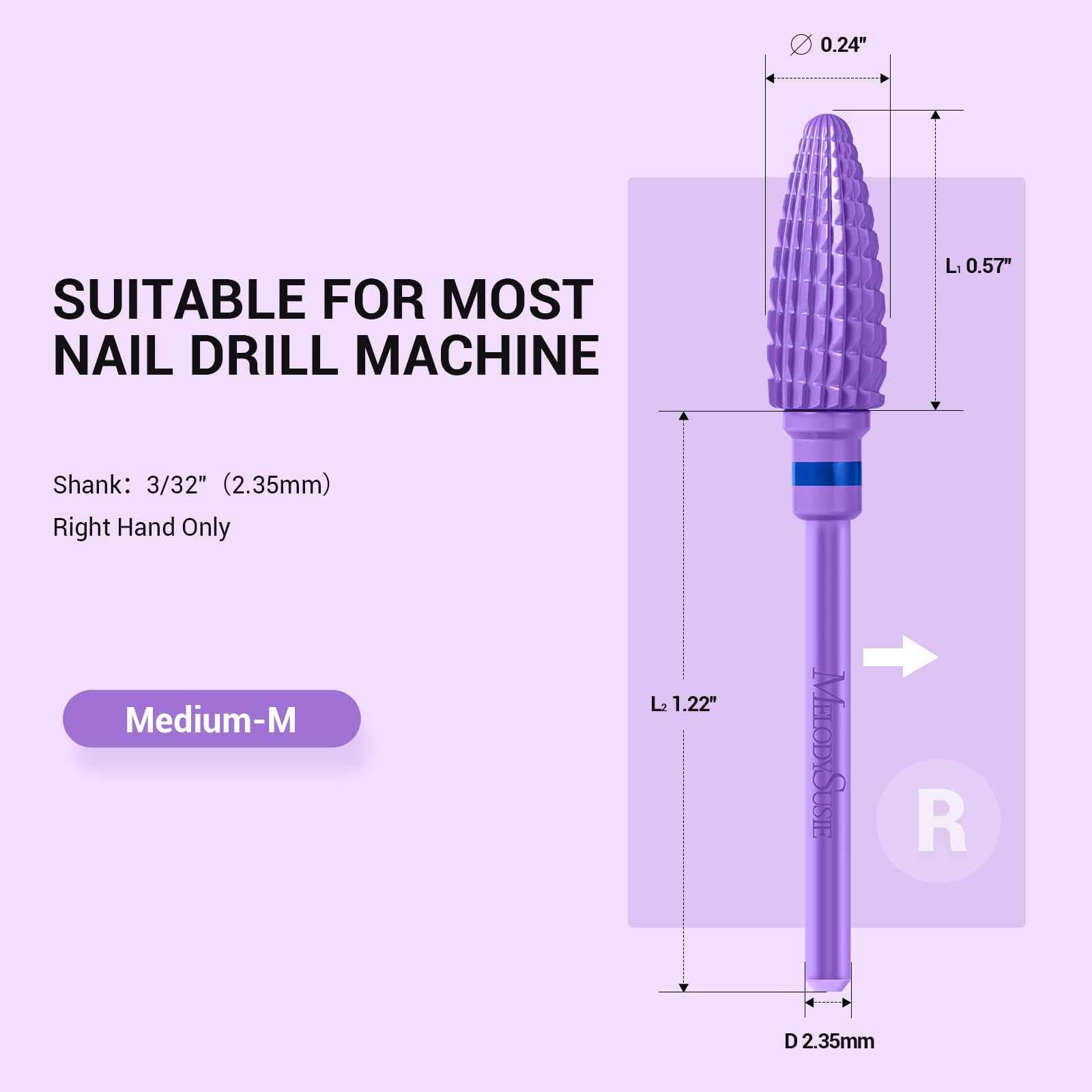 MelodySusie carbide tungsten cone bit, detailed view for precise shaping