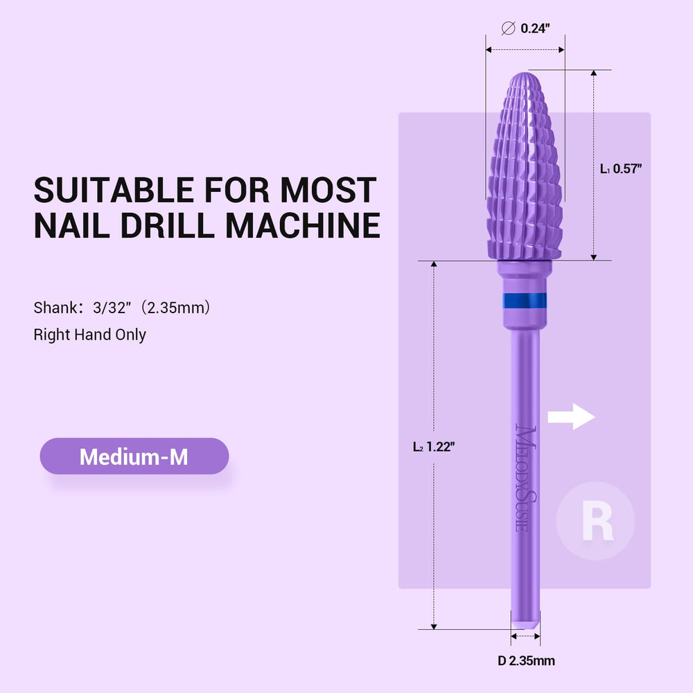 MelodySusie carbide tungsten cone bit, detailed view for precise shaping