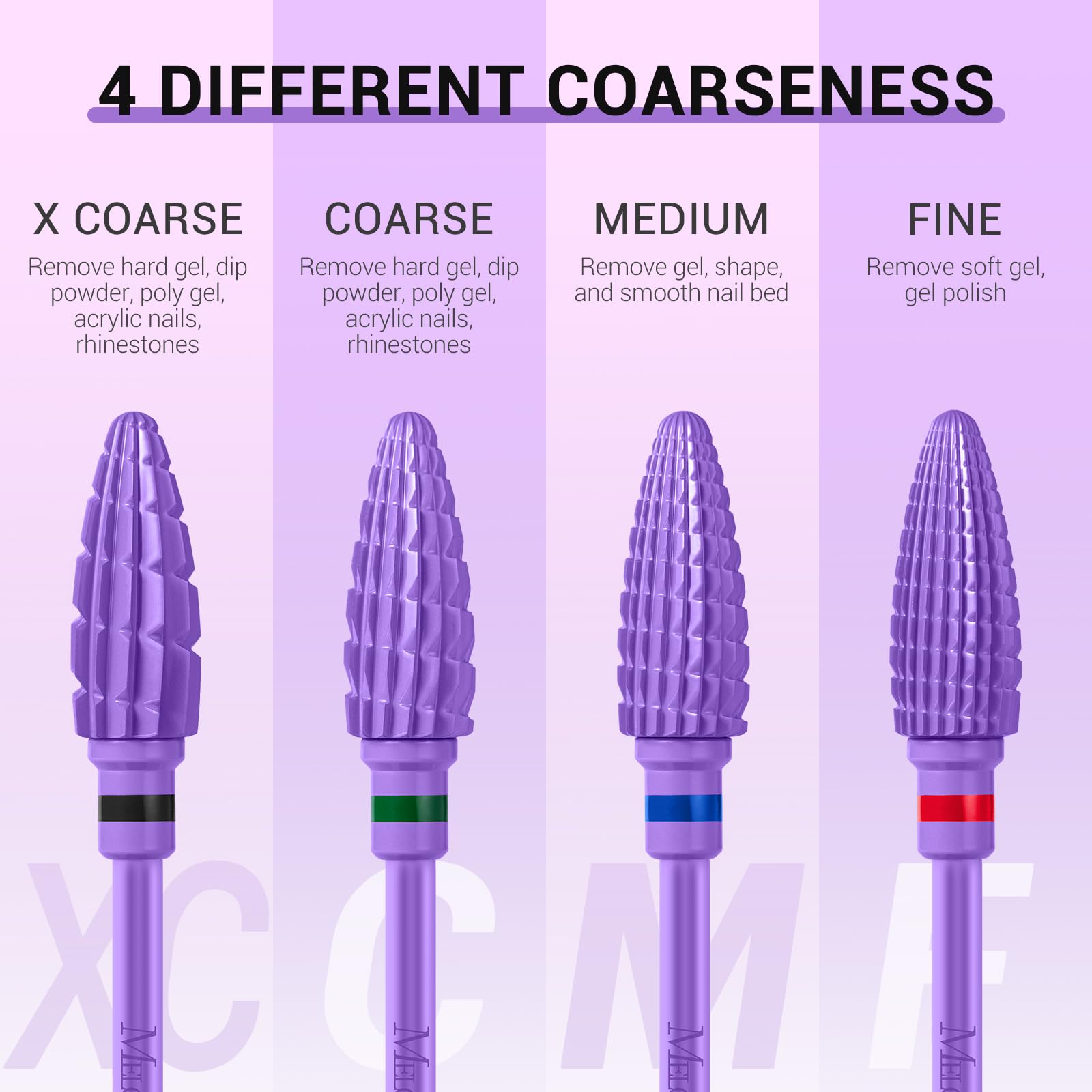 MelodySusie purple cone bit for fast acrylic and hard gel removal