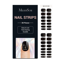 MelodySusie dark glitter stars nail strips for glam at home