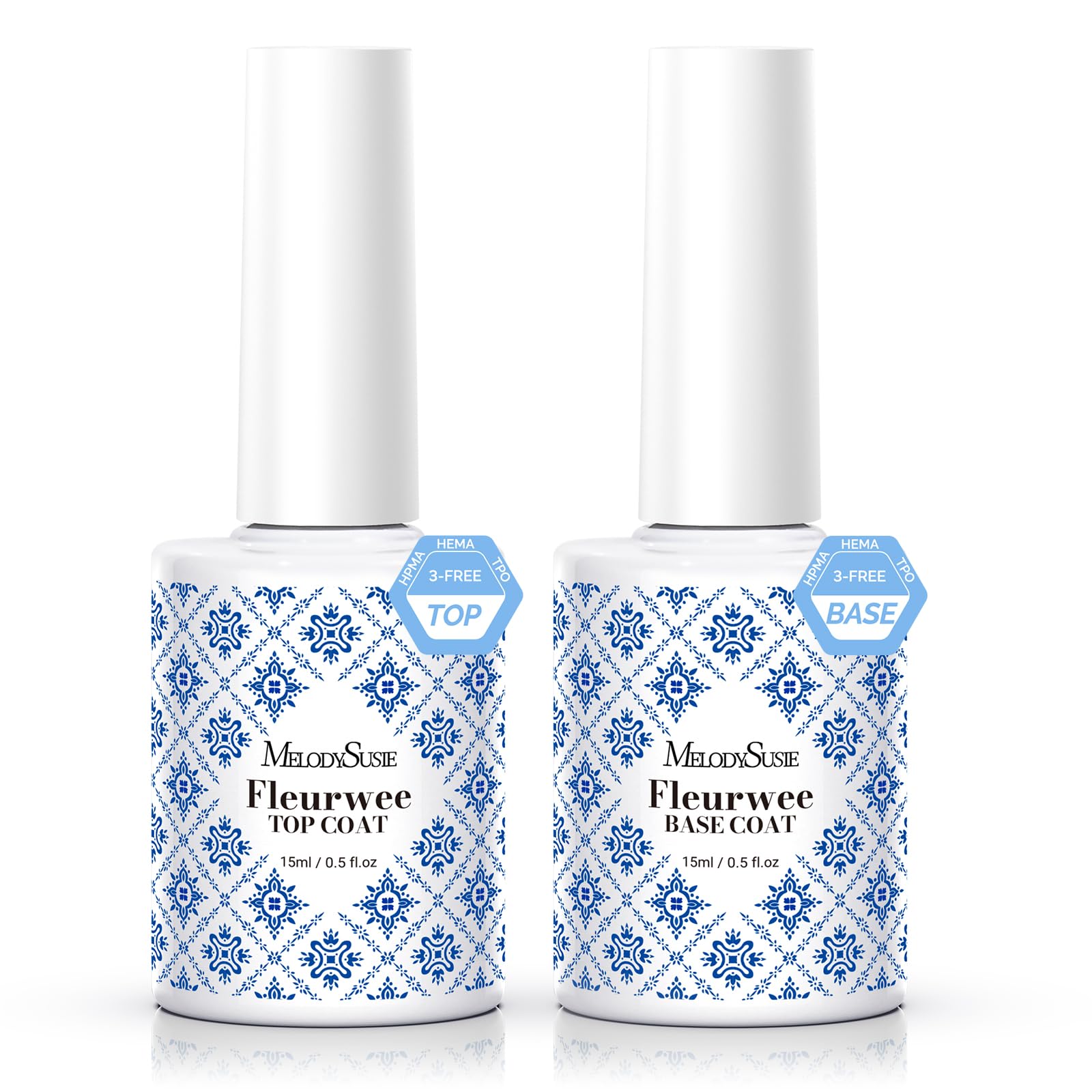 MelodySusie Fleurwee base coat bottle priming nails for adhesion and smooth color start.