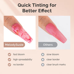 MelodySusie Hema-Free Blooming Gel top coat finish adds durable shine