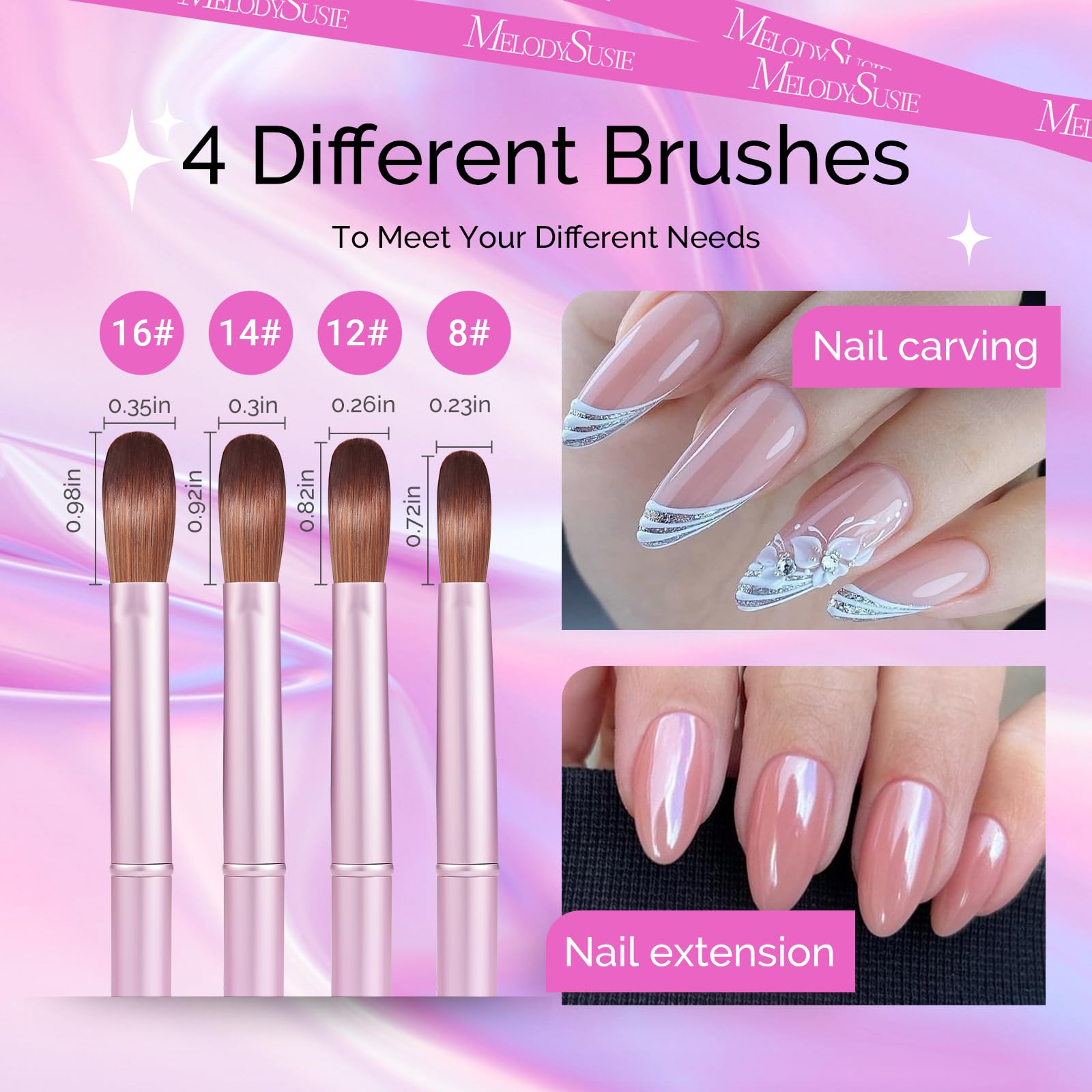 MelodySusie metal-tube brush design resists breakage during use