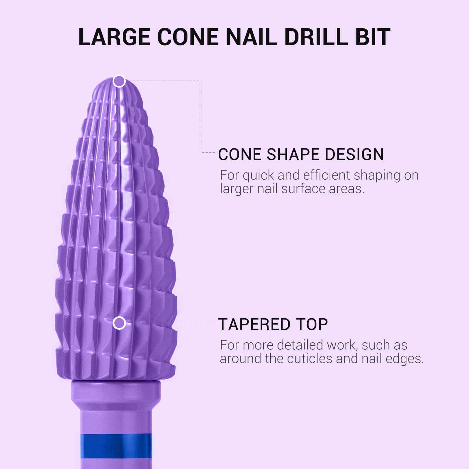 MelodySusie 3/32 shank purple cone bit compatible with most drills