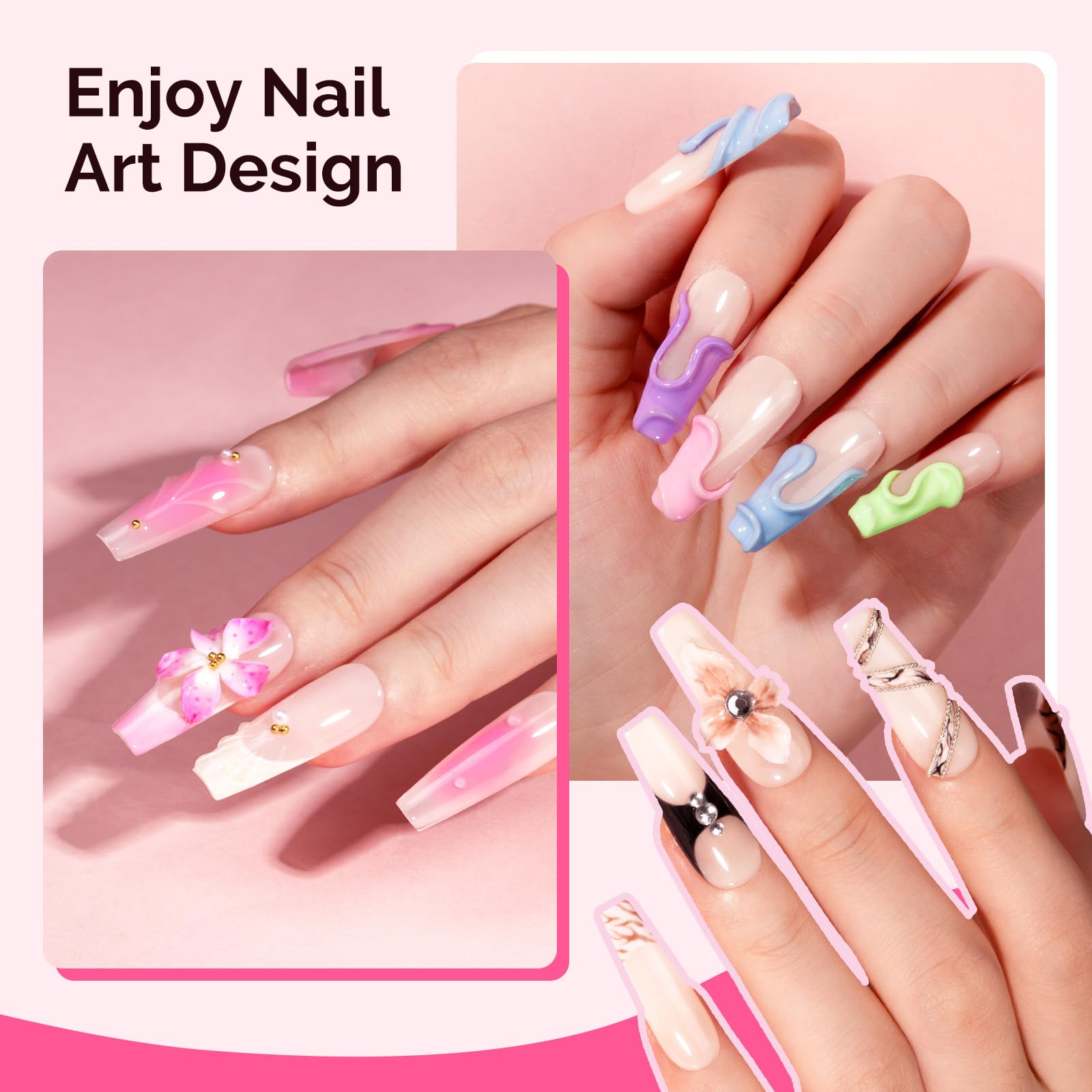 MelodySusie Nail Extension Application for easy at-home extensions without extra tools.