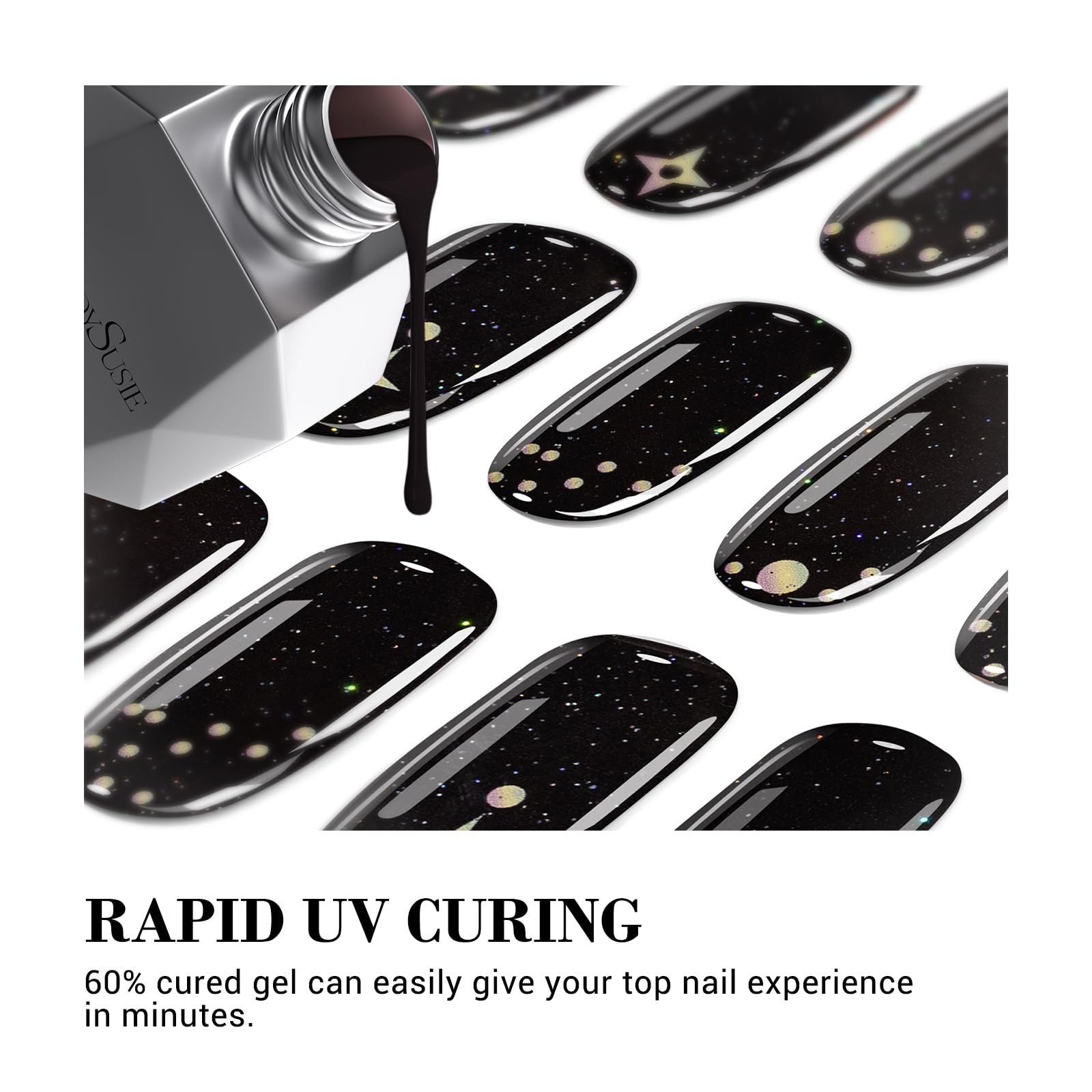 MelodySusie gel nail wraps easy application for DIY manicure