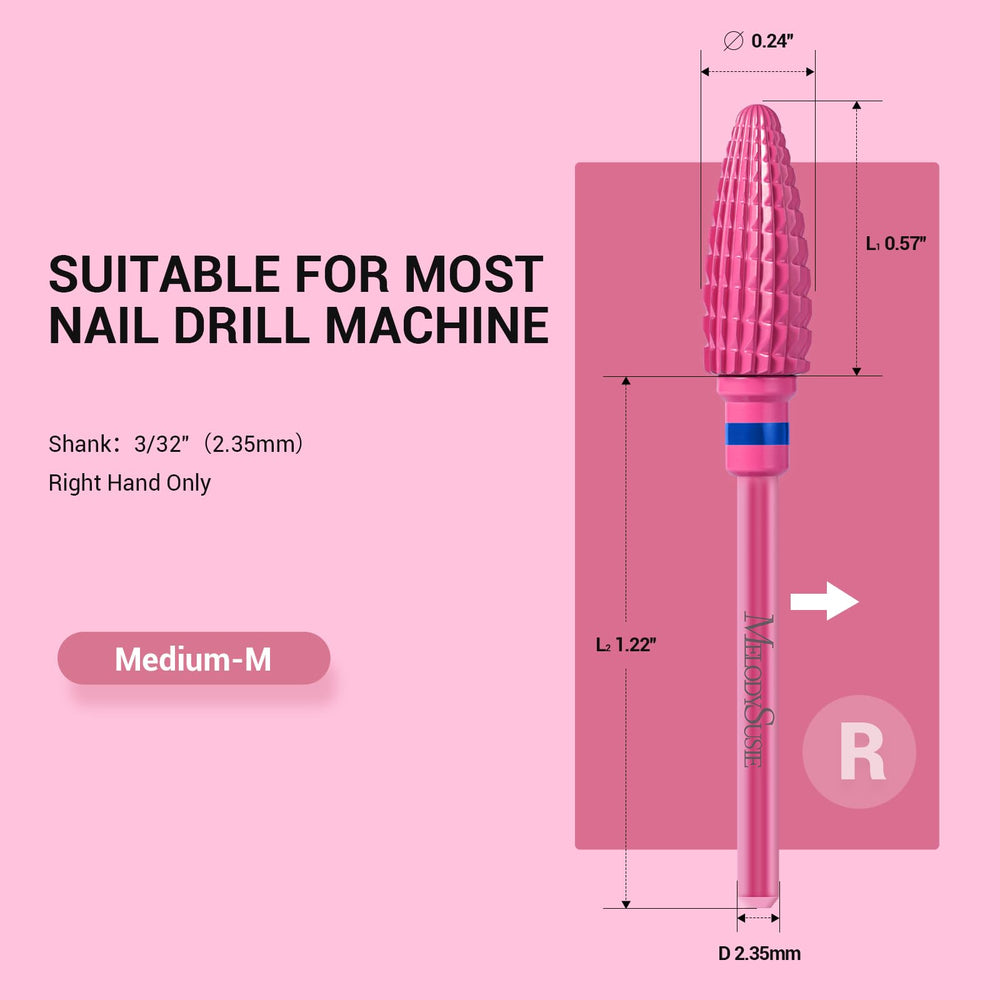 MelodySusie pink blossom cone bit designed for right-hand use