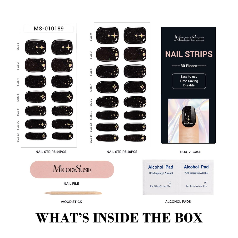 MelodySusie salon-quality long-lasting nail strips with glossy finish