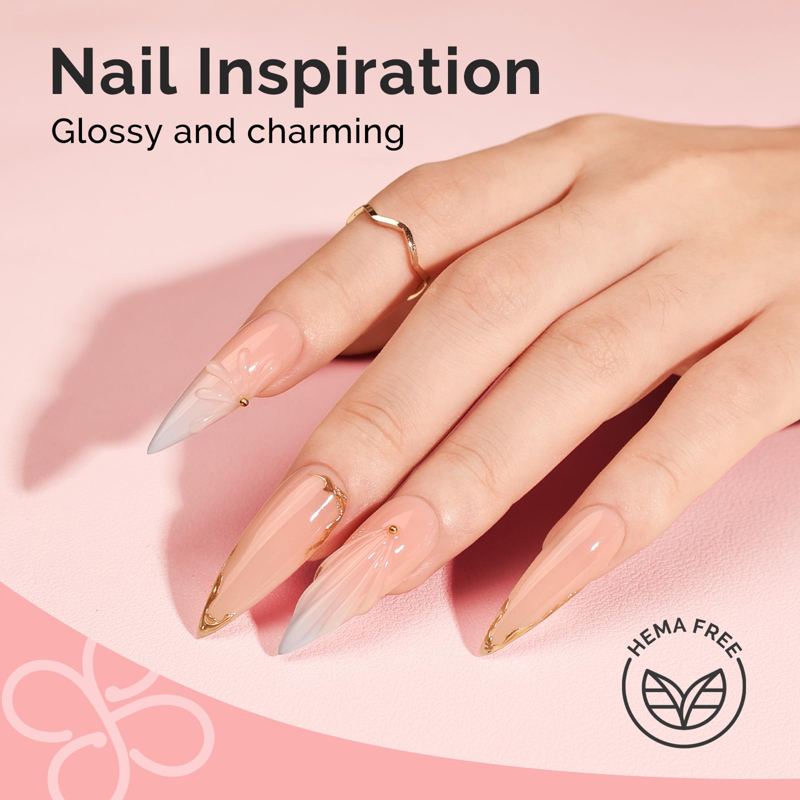 MelodySusie self-leveling gel applies smoothly for an even finish.