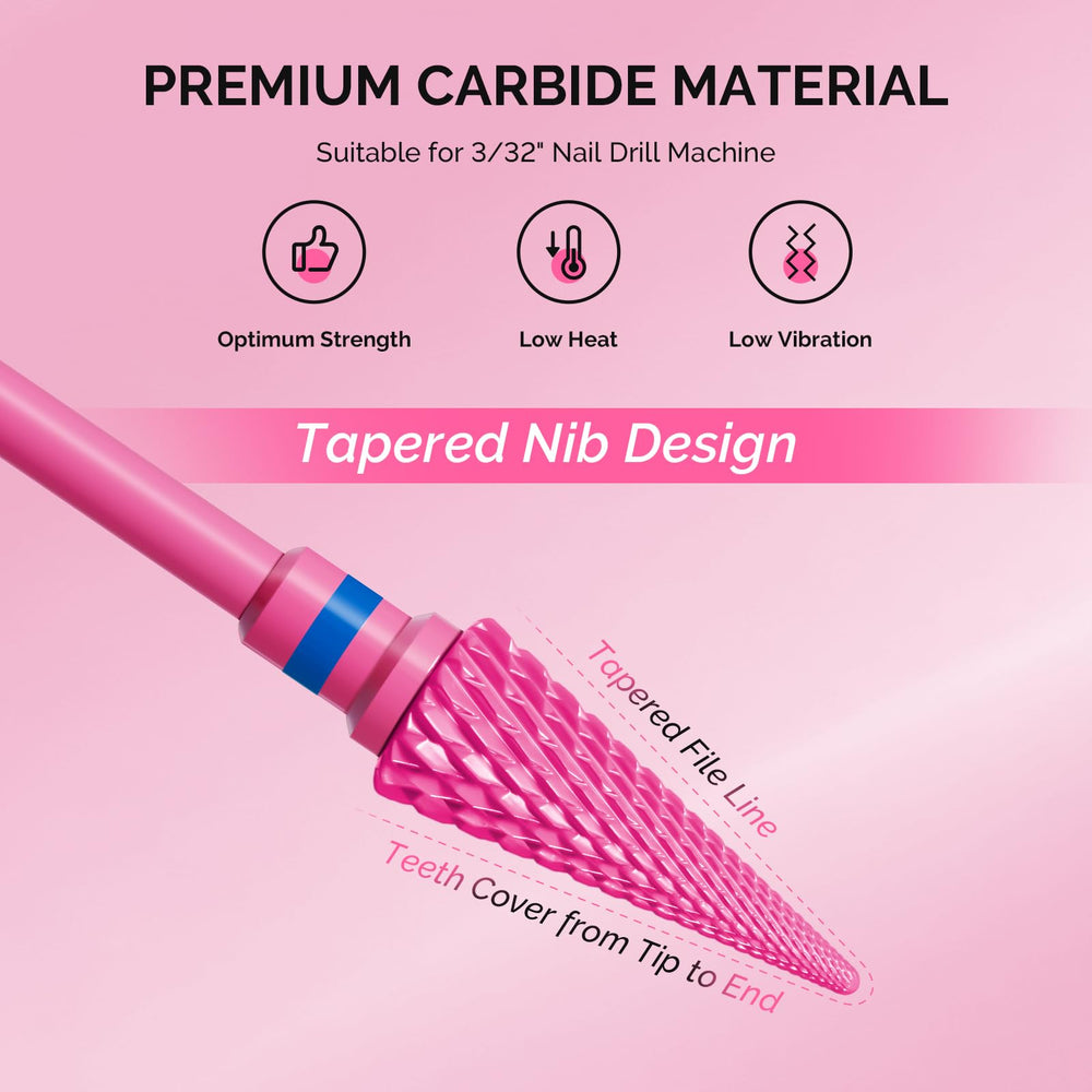Close-up of MelodySusie nib bit showing cross-cut design for safe contouring.