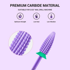 MelodySusie Typhoon cone-shaped base purple bit for quick surface shaping.