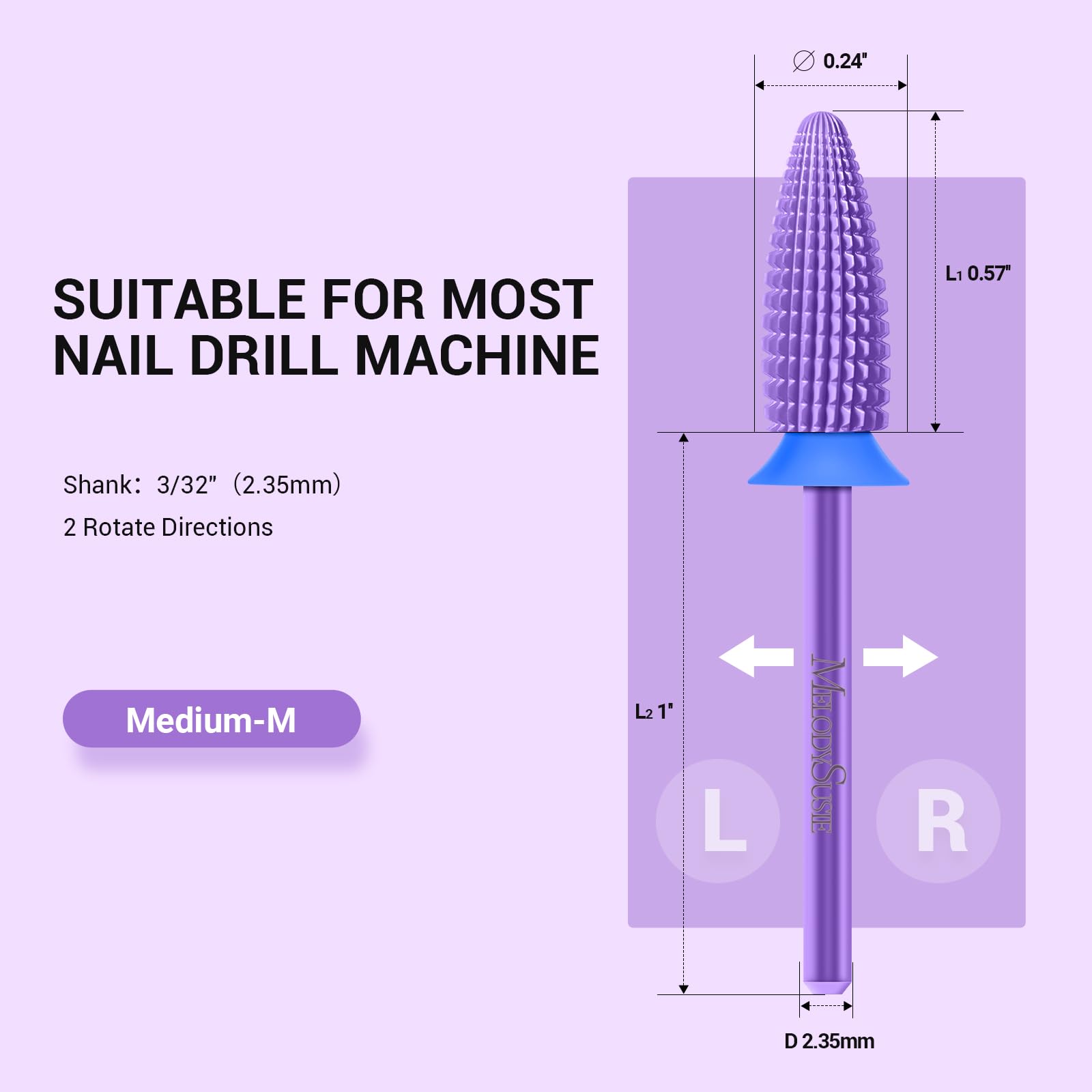 MelodySusie Typhoon medium-grit 3-32 shank fits most drills