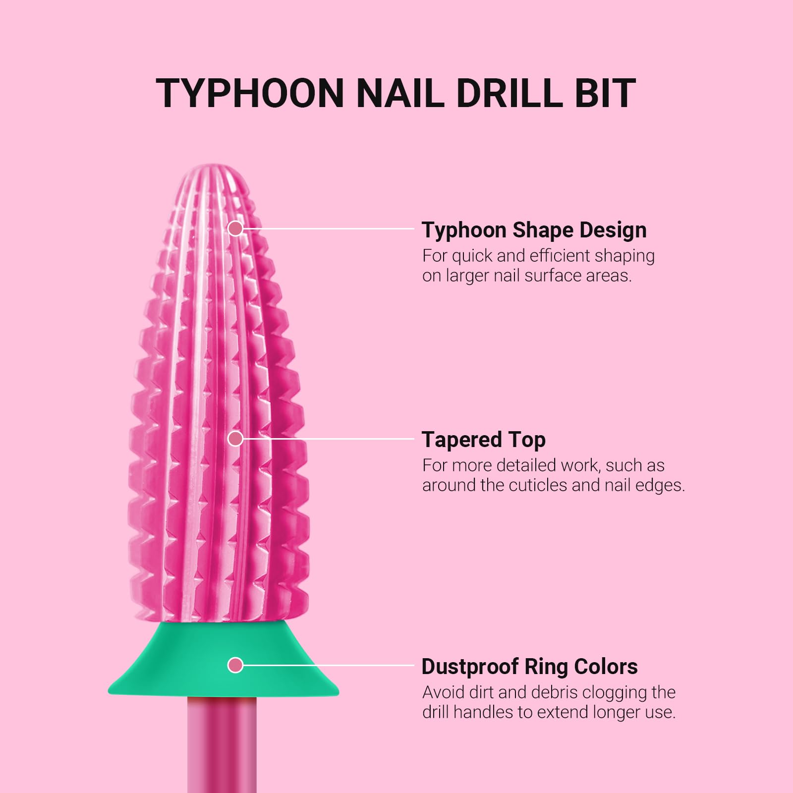 MelodySusie Typhoon carbide bit enables fast acrylic removal.