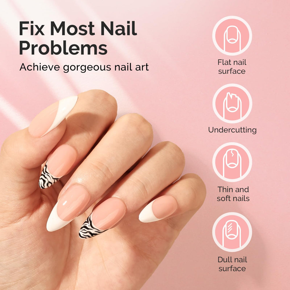 MelodySusie UV-LED curing lamp enables quick hardening for durable nails.