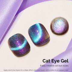 MelodySusie vernis gel poudre magnetique fine crée effet chat œil.