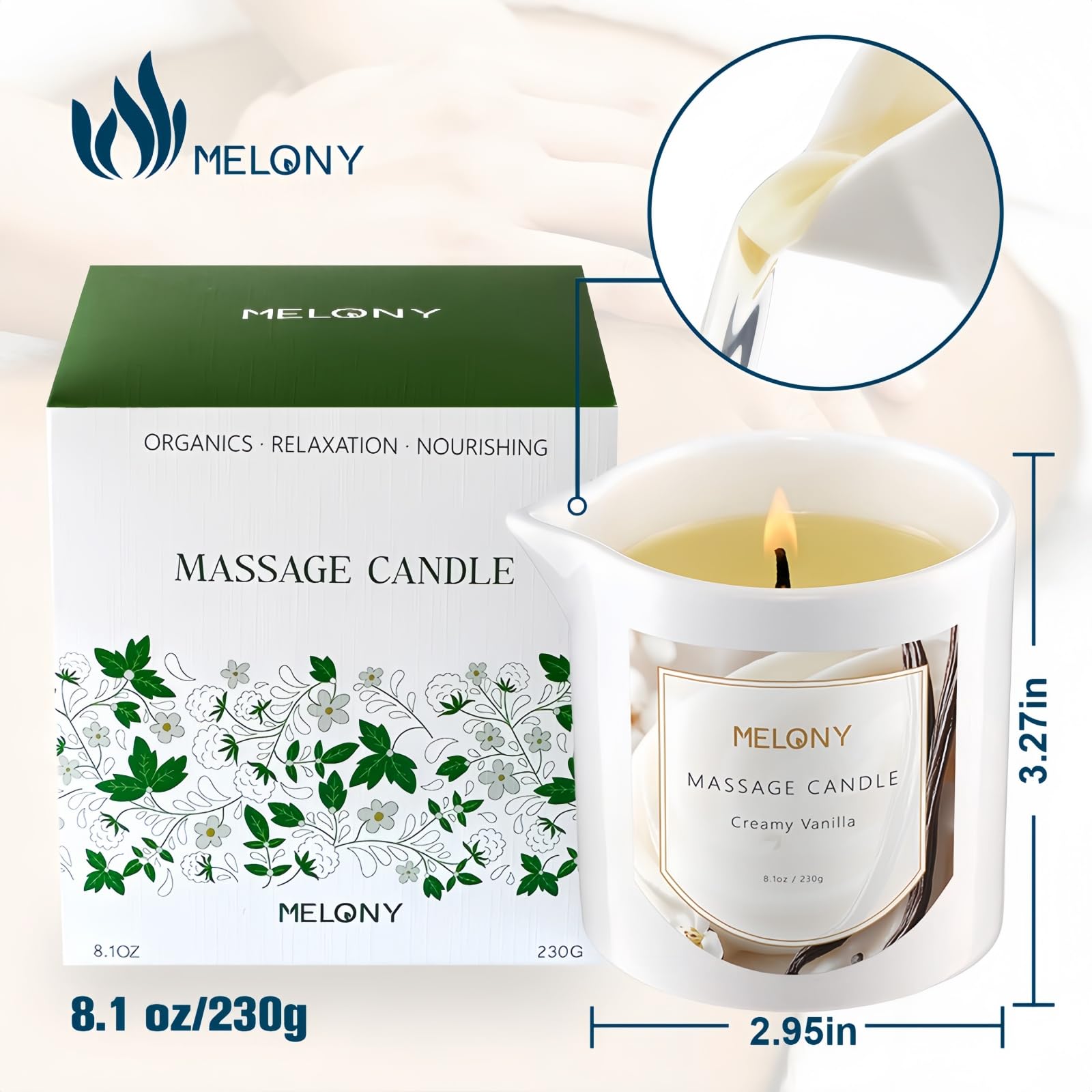 8.1 oz Creamy Vanilla candle label
